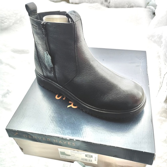 New Denver Hayes Men's Leather Winter Boots - Size 11 - Picture 3 of 5